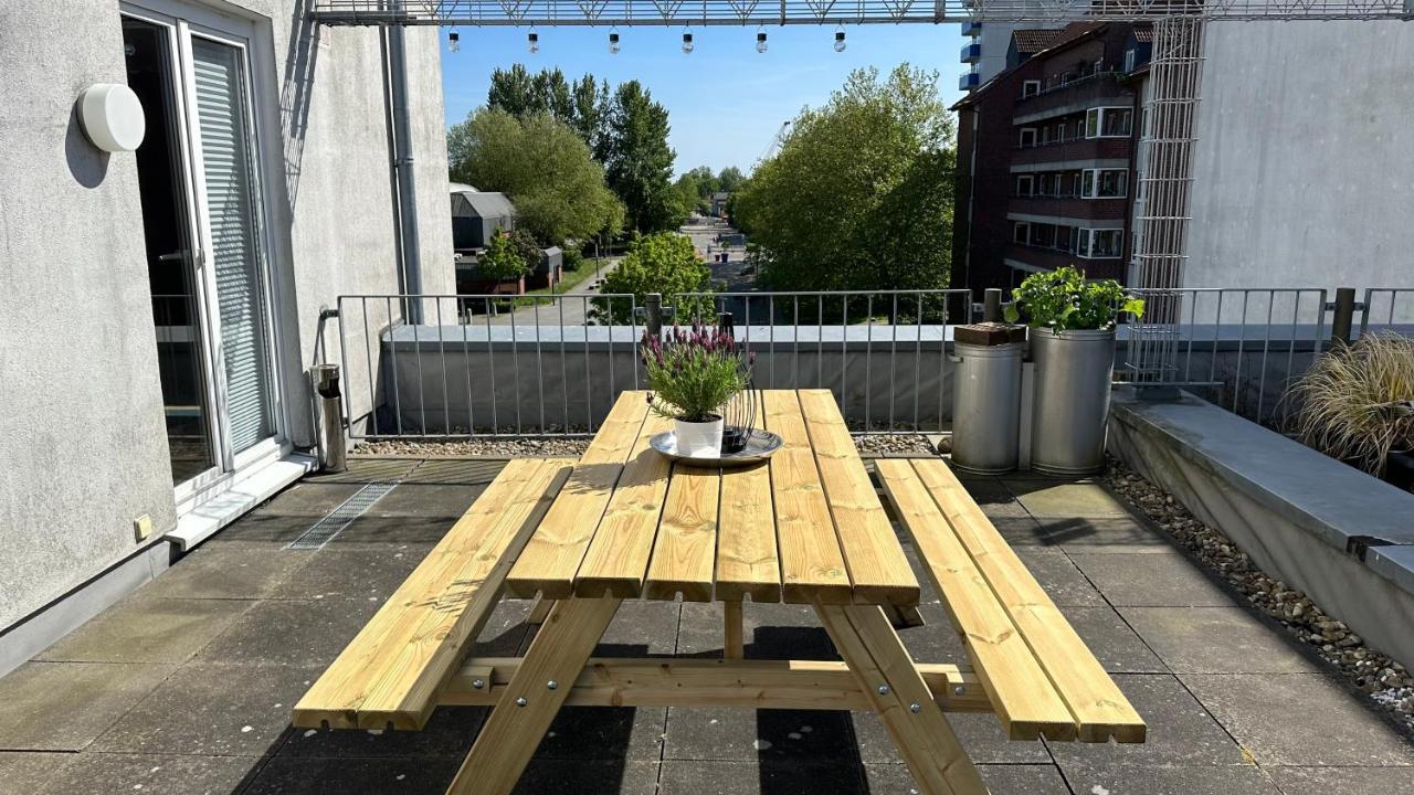 Fischers Ferienwohnung Mit Dachterrasse, Innenstadt Wilhelmshaven Esterno foto